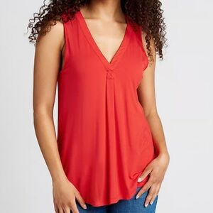 ModCloth A Welcome Change Sleeveless Tank Top Slushy Red